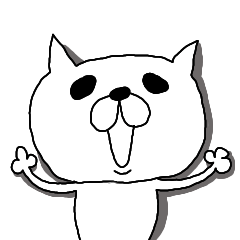 [LINEスタンプ] シュールな反応をするねこ