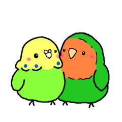 [LINEスタンプ] らくがきインコ ミックス1