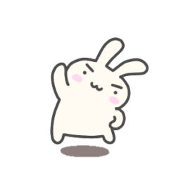 [LINEスタンプ] うごく！うさぎ