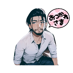 [LINEスタンプ] サク屋のイケメン中年男性スタンプ