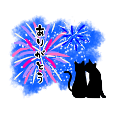 [LINEスタンプ] 黒ねこさんの夏の日常スタンプ