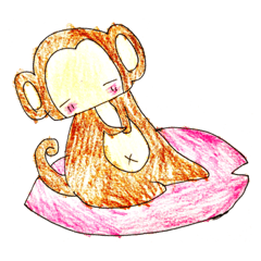 [LINEスタンプ] おさる春ver.台詞なしスタンプ