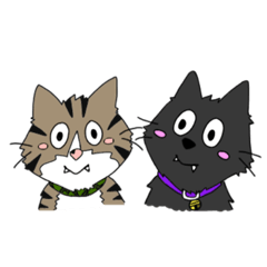 [LINEスタンプ] 猫の日常（ジルとラルフ）