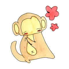 [LINEスタンプ] おさるシリーズ台詞なしスタンプ