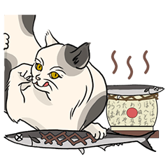 [LINEスタンプ] 浮世絵の和猫