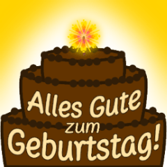 [LINEスタンプ] お誕生日おめでとう（ドイツ語）の画像（メイン）