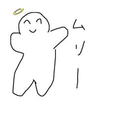 [LINEスタンプ] やる気のない天使くん