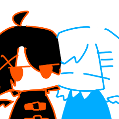 [LINEスタンプ] あくまさんとてんしさん