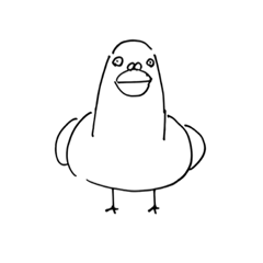 [LINEスタンプ] はとのスタンプ(強風オールバックver.)の画像（メイン）