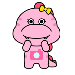 [LINEスタンプ] お出かけが上手な恐竜（メモリーちゃん）