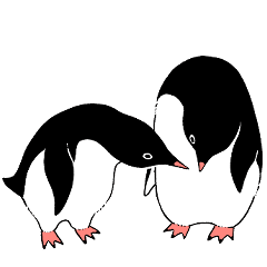 [LINEスタンプ] 何も考えていなさそうなアデリーペンギン