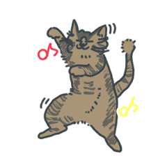 [LINEスタンプ] 狂暴ねこしぐれ