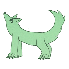 [LINEスタンプ] 2023 LET'S DRAW 不思議な緑背景の動物
