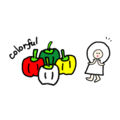 [LINEスタンプ] かぎあなくん 野菜編