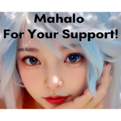 [LINEスタンプ] 今日のザキオ MAHALO For Your Support！の画像（メイン）