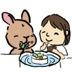 [LINEスタンプ] うめちゃんとコウちゃん