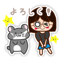 [LINEスタンプ] やばいハムスターと飼い主