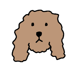 [LINEスタンプ] たれみみの犬