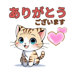 [LINEスタンプ] 【デカ文字】気持ちを伝える猫スタンプ