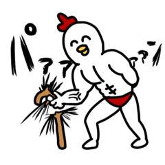 [LINEスタンプ] ガチムチにわとり