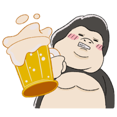 [LINEスタンプ] ぽちゃゴリさん