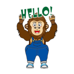 [LINEスタンプ] ジーンズのゴリ坊