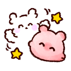 [LINEスタンプ] ぷくちゃんwithまっしろいいぬ