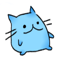 [LINEスタンプ] しゃべる青猫スタンプ