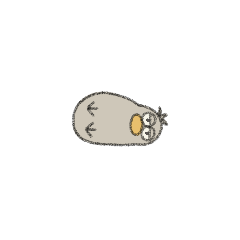 [LINEスタンプ] ちっちゃ(眠いハシビロコウ)