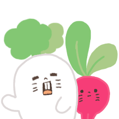 [LINEスタンプ] 若い大根とチェリーちゃんの動くスタンプの画像（メイン）