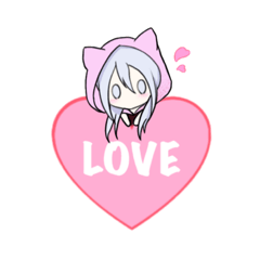 [LINEスタンプ] ねこみみレインちゃんスタンプ