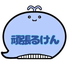 [LINEスタンプ] くじらくん吹き出しスタンプ福岡弁博多弁01