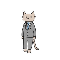 [LINEスタンプ] ねこスーツ