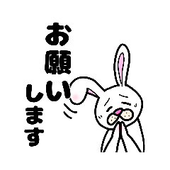 [LINEスタンプ] 少し丁寧なウサギさん 見やすいフォント