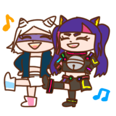 [LINEスタンプ] 【動く】P.I.N.O.ちゃんとN.E.K.O.くん