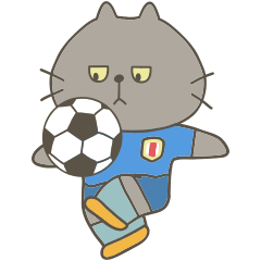 [LINEスタンプ] クールなくろねこくん(サッカー)