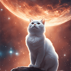 [LINEスタンプ] BIG宇宙の中の猫の画像（メイン）