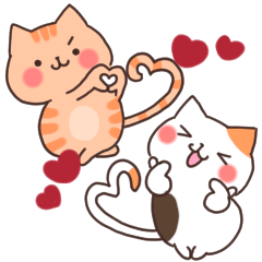 [LINEスタンプ] 猫のトラくんとミケちゃん2【毎日使える】