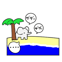 [LINEスタンプ] ゾウと丸太のスタンプ