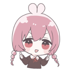 [LINEスタンプ] うさみみのおんなのこ