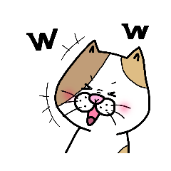 [LINEスタンプ] 使える！ 三毛ねこさん 手書き 大文字