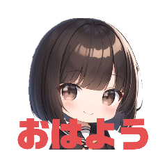 [LINEスタンプ] 【日常会話】セーラー服を着た茶髪娘 その1