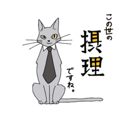 [LINEスタンプ] 案外つかえるグレーねこ