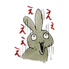 [LINEスタンプ] 落ち着きの無いうさぎ