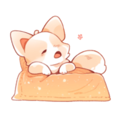 [LINEスタンプ] いつも眠い犬