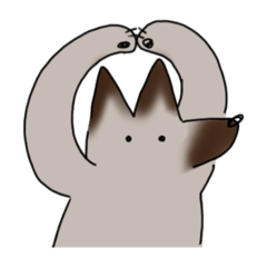 [LINEスタンプ] 鼻黒雑種犬のスタンプ