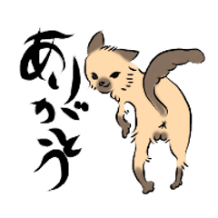 [LINEスタンプ] 和風猫 毎日使えるスタンプ（鳥獣戯画風）