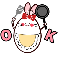 [LINEスタンプ] たまごうさぎちゃん。