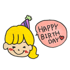 [LINEスタンプ] blonde girl ♪