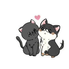 [LINEスタンプ] チワワのじろきちと黒猫のもふじろう